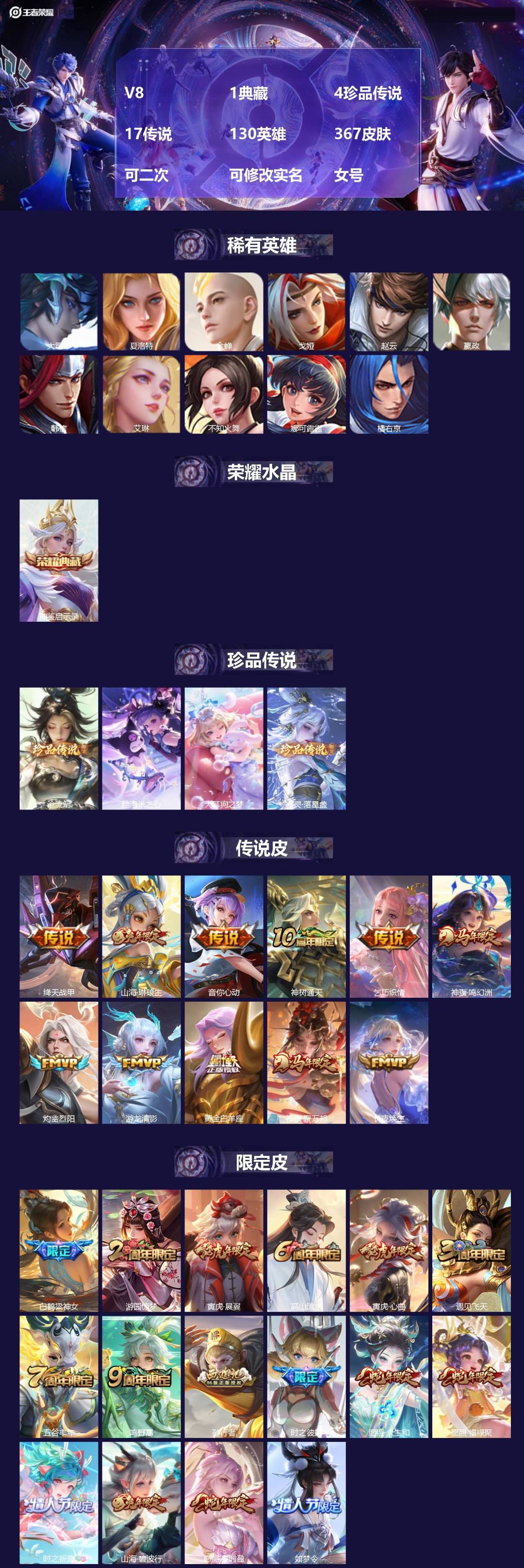WZMMN4752828王者荣耀账号详情图3 WZMMN4752828王者荣耀账号详情图3
