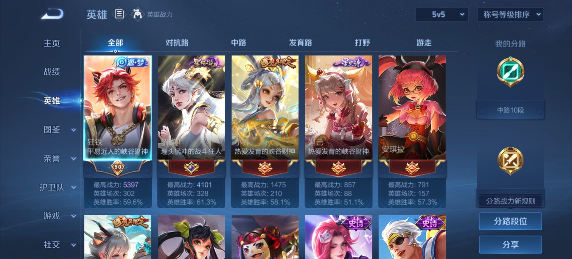 WZMMN4769627王者荣耀账号详情图5 WZMMN4769627王者荣耀账号详情图5