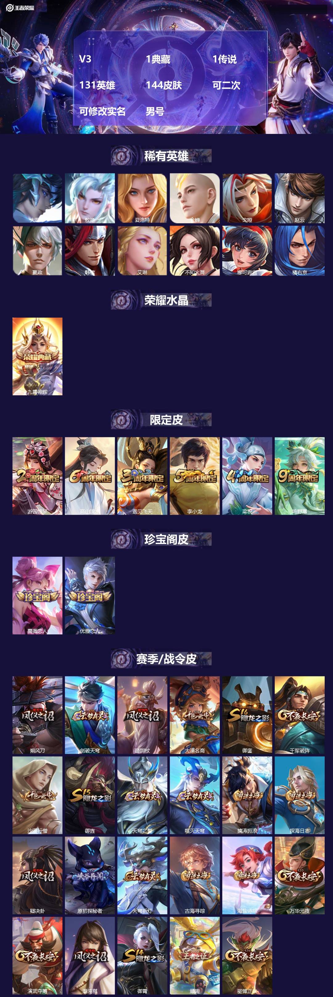 WZMMN4759780王者荣耀账号详情图3
