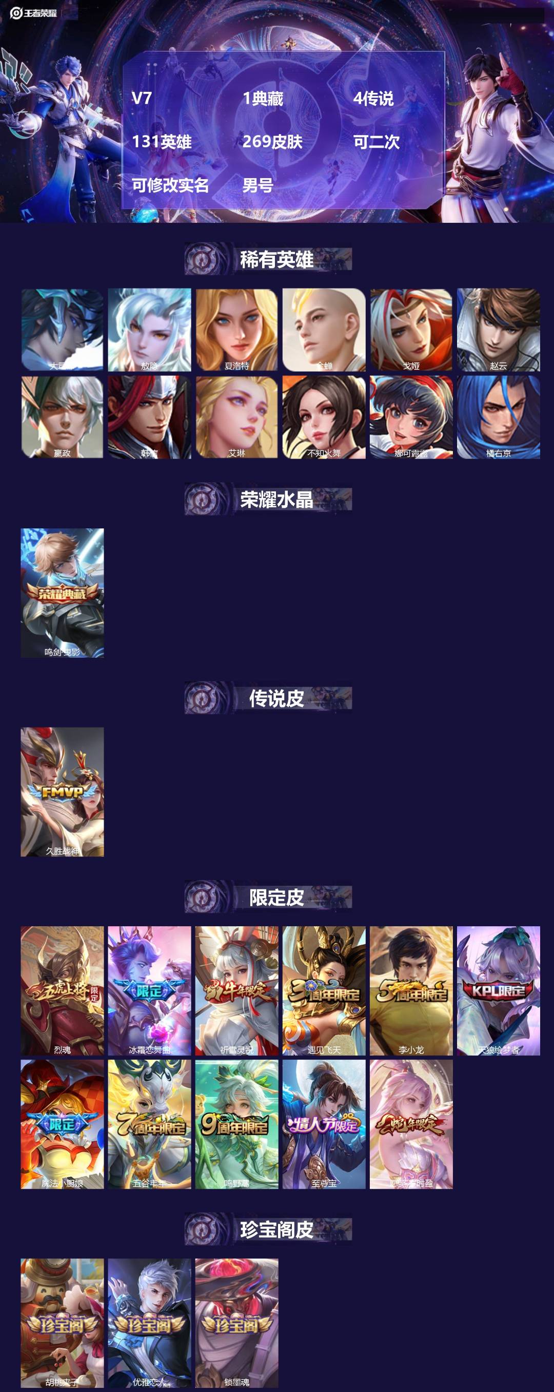 WZMMN4763999王者荣耀账号详情图3