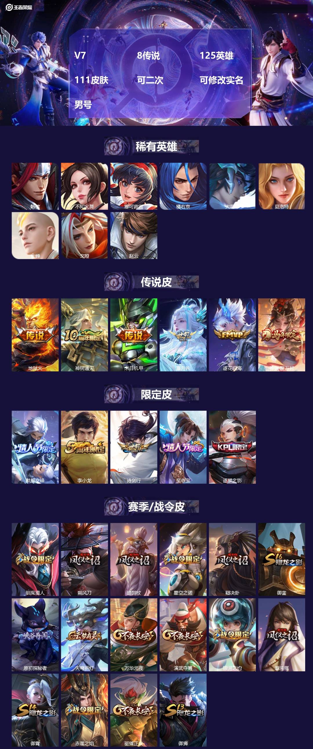 WZMMN4764018王者荣耀账号详情图3