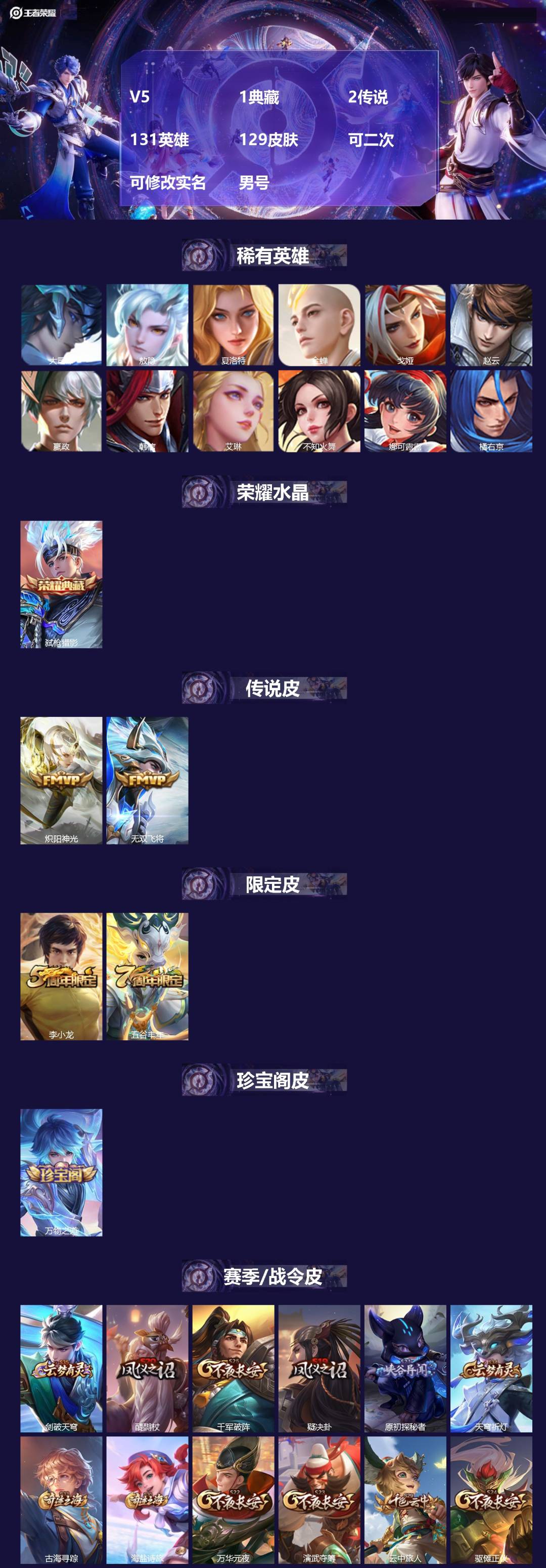 WZMMN4769516王者荣耀账号详情图3