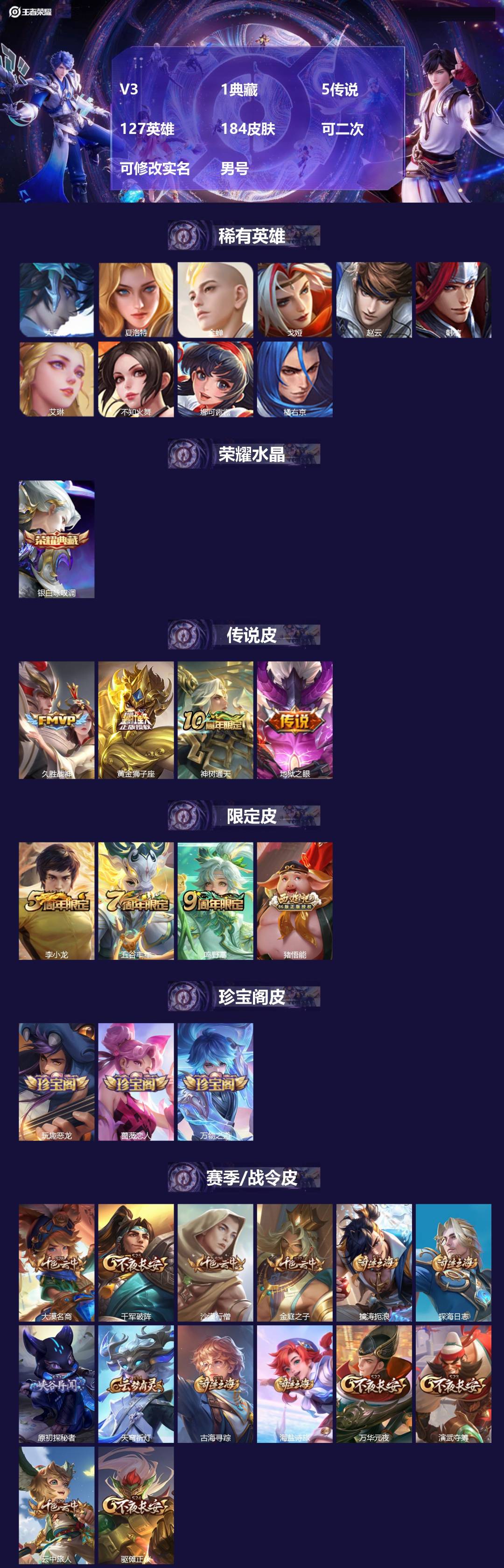 WZMMN4771997王者荣耀账号详情图3 WZMMN4771997王者荣耀账号详情图3