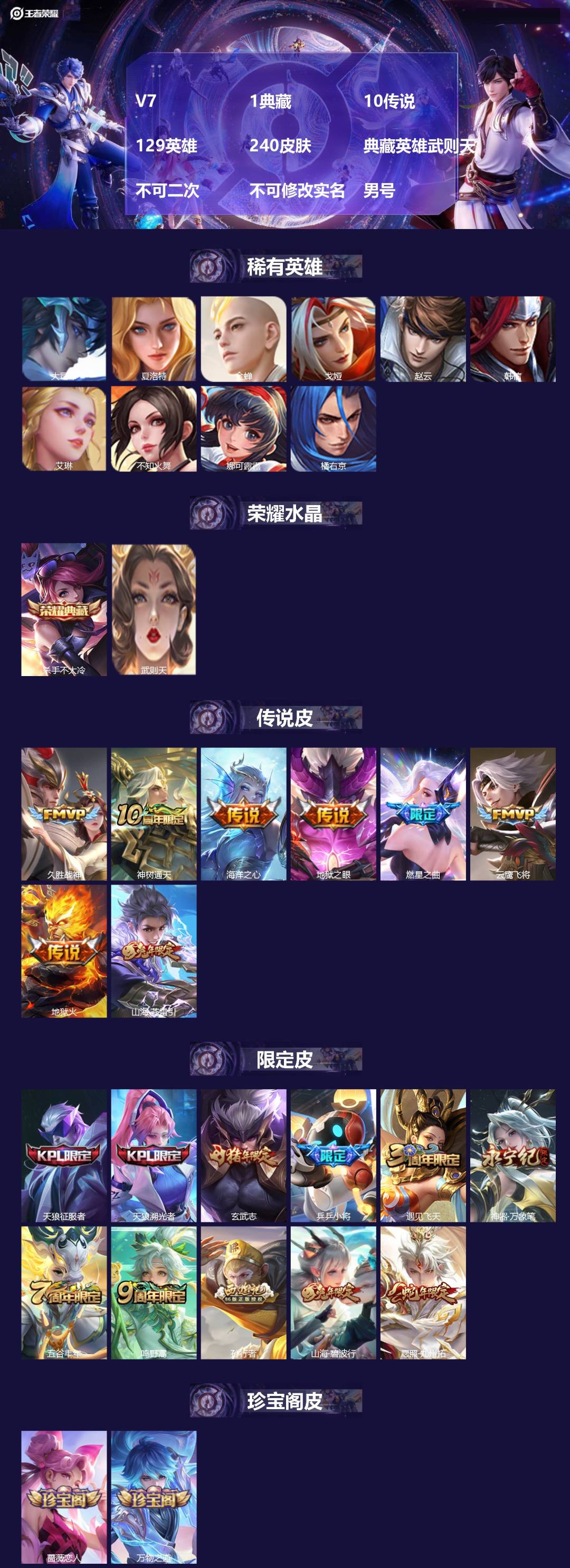 WZMMN4782473王者荣耀账号详情图4 WZMMN4782473王者荣耀账号详情图4