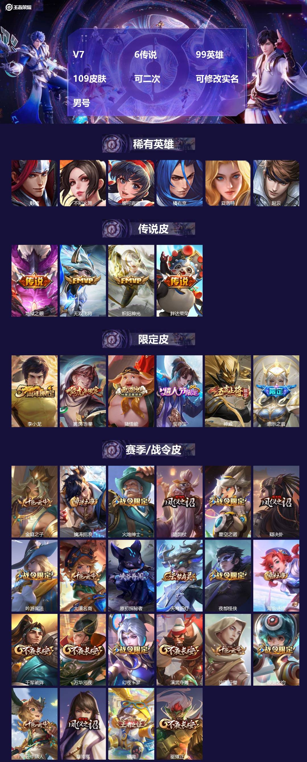 WZMMN4782666王者荣耀账号详情图4