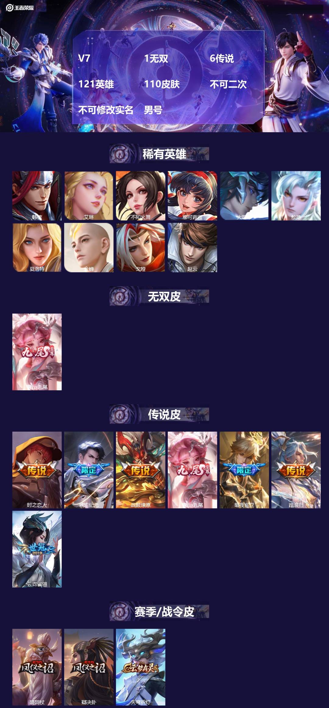 WZMMN4796472王者荣耀账号详情图3