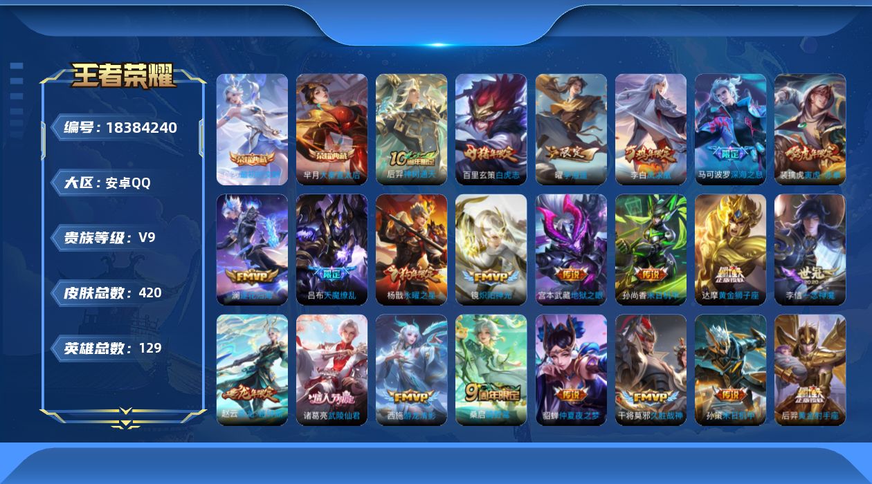 WZQM4290356王者荣耀账号详情图18