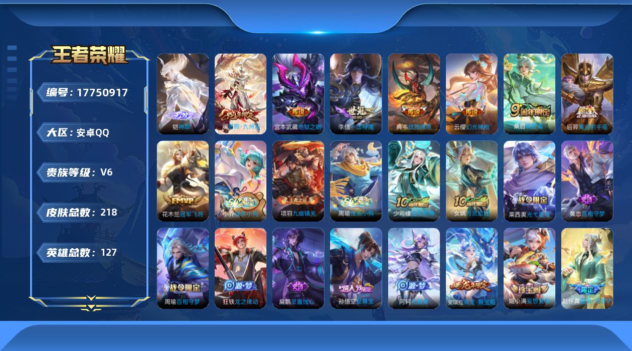 WZQM4239031王者荣耀账号详情图14