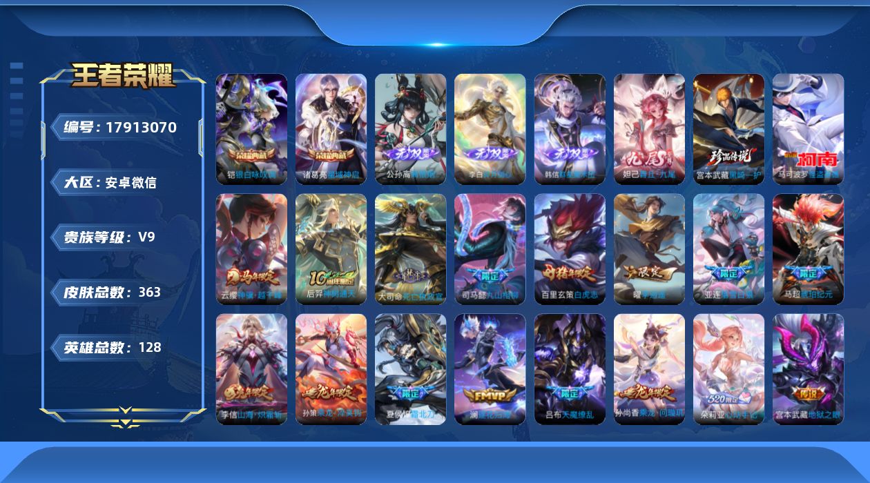 WZQM4253631王者荣耀账号详情图22