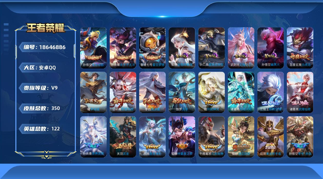 WZQM4301189王者荣耀账号详情图17