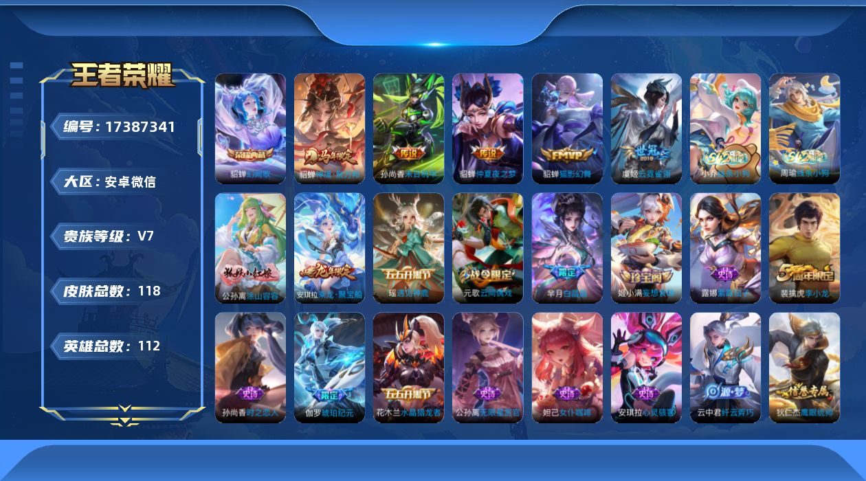 WZQM4206538王者荣耀账号详情图15