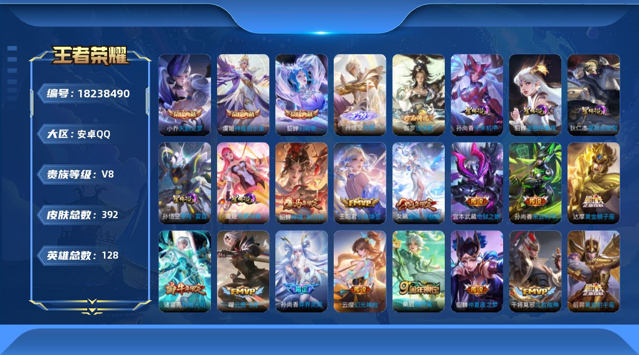WZQM4276238王者荣耀账号详情图22