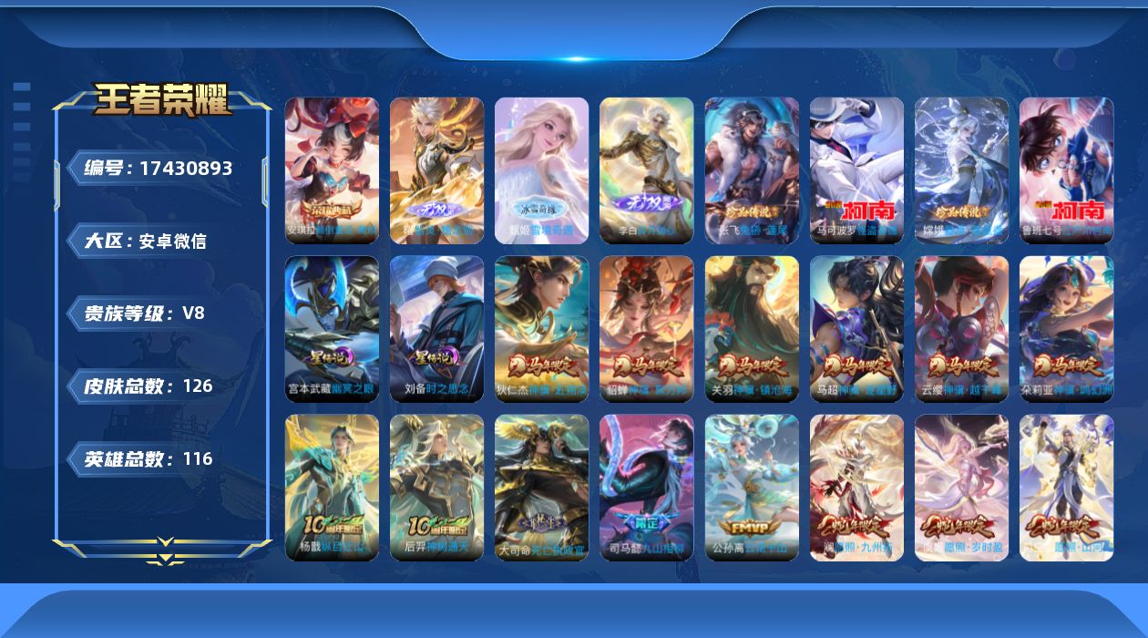 WZQM4213194王者荣耀账号详情图16