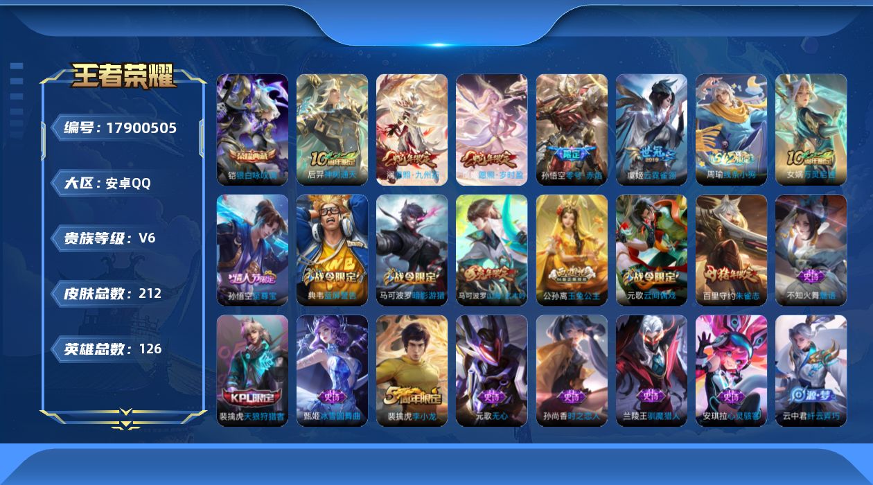 WZQM4254306王者荣耀账号详情图12