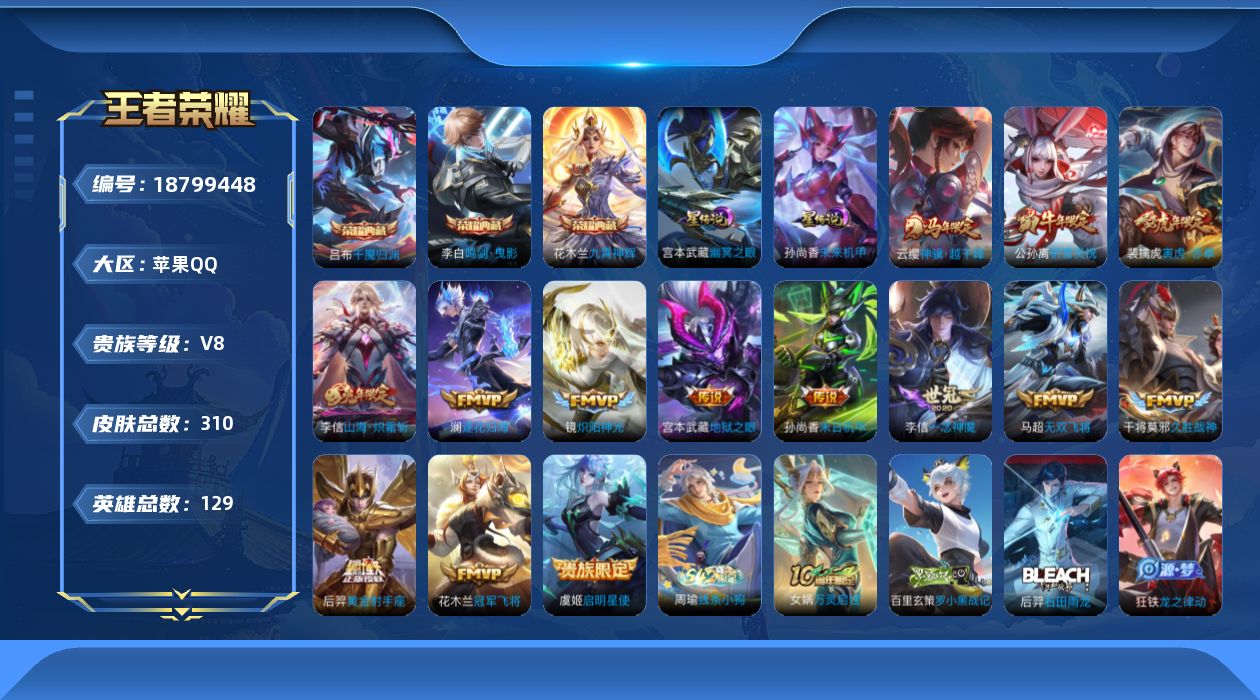 WZQM4312514王者荣耀账号详情图18