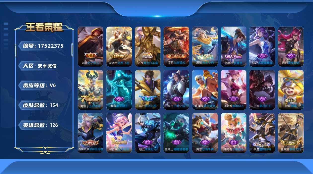 WZQM4217897王者荣耀账号详情图13