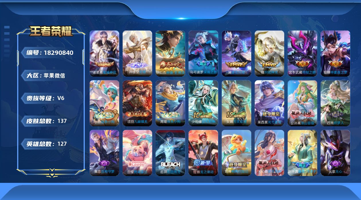 WZQM4284364王者荣耀账号详情图17