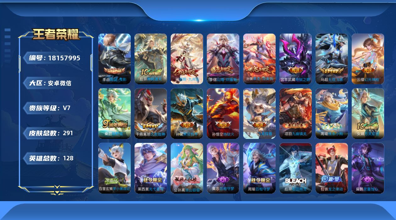 WZQM4271509王者荣耀账号详情图18