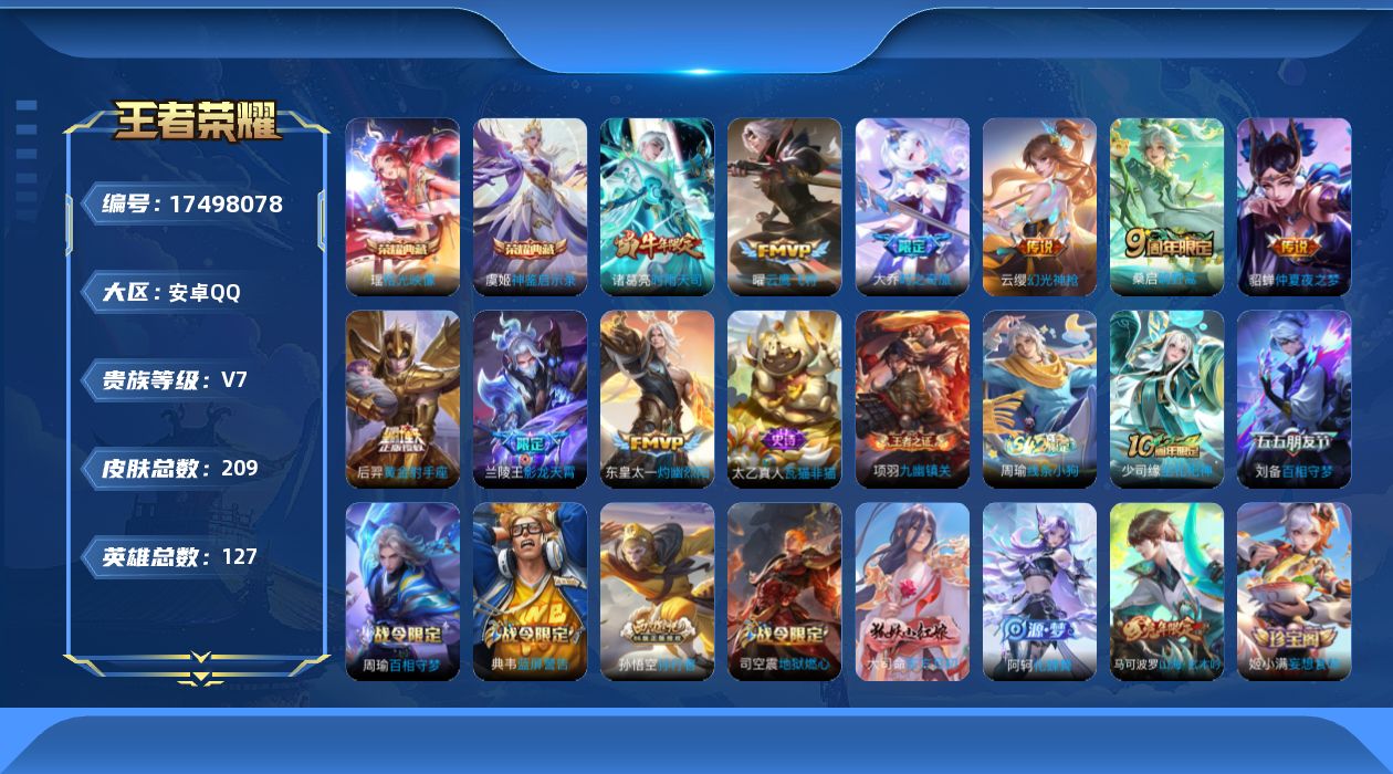 WZQM4214197王者荣耀账号详情图15