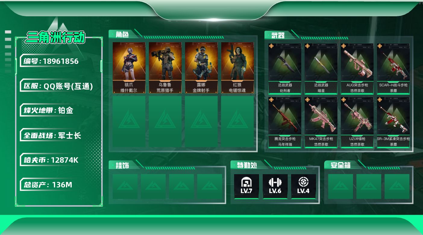 SJZQM4110167三角洲行动账号详情图12