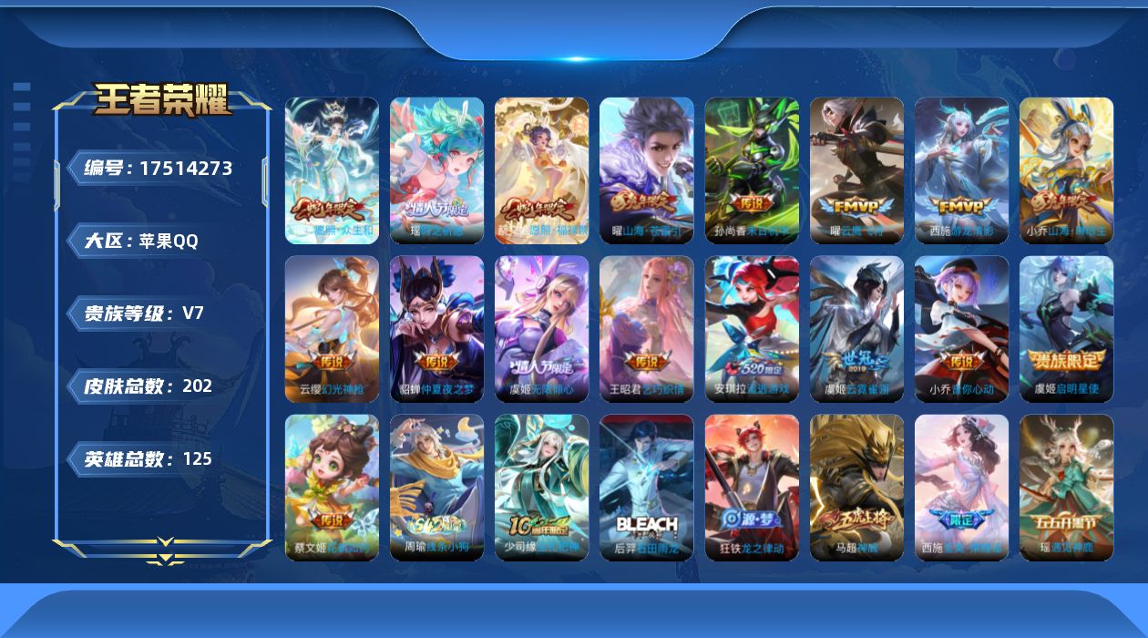 WZQM4215105王者荣耀账号详情图24