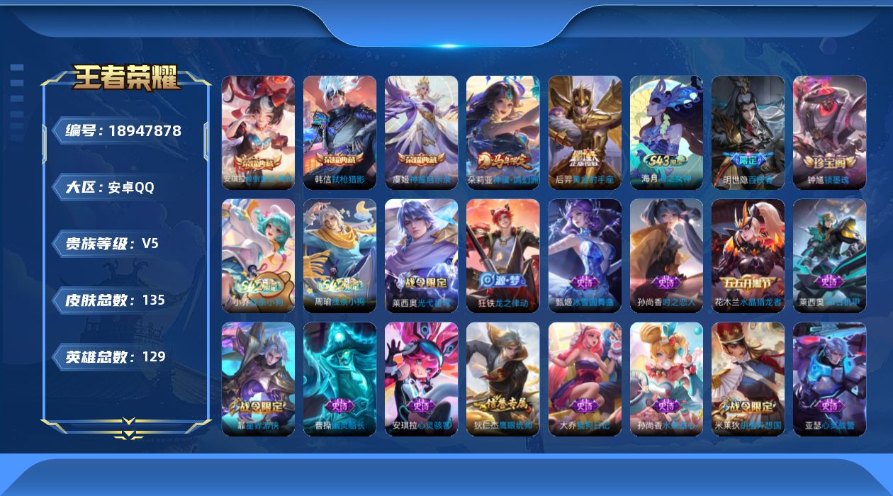 WZQM4319334王者荣耀账号详情图19