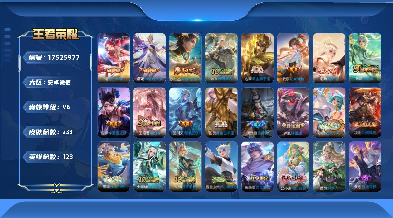 WZQM4216416王者荣耀账号详情图16