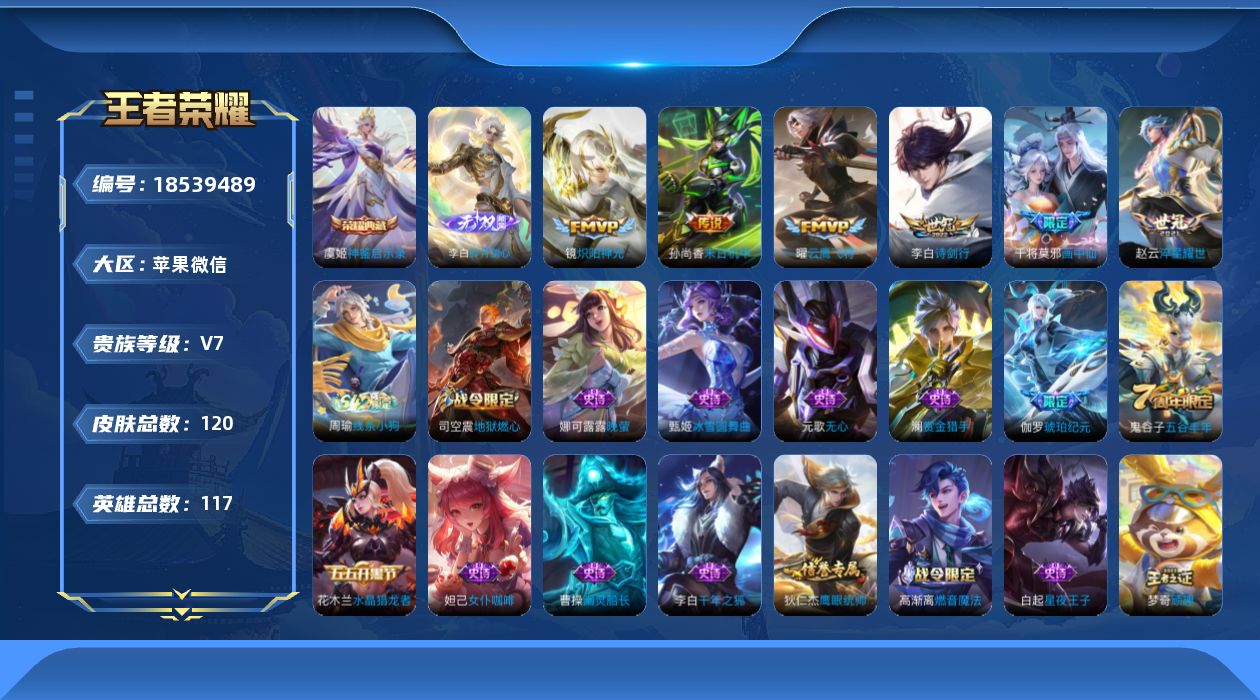 WZQM4294179王者荣耀账号详情图16