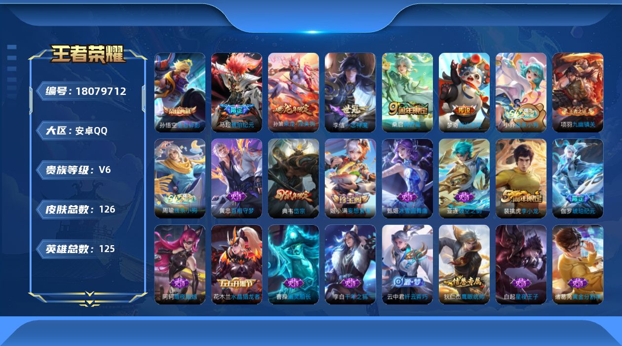 WZQM4265452王者荣耀账号详情图16