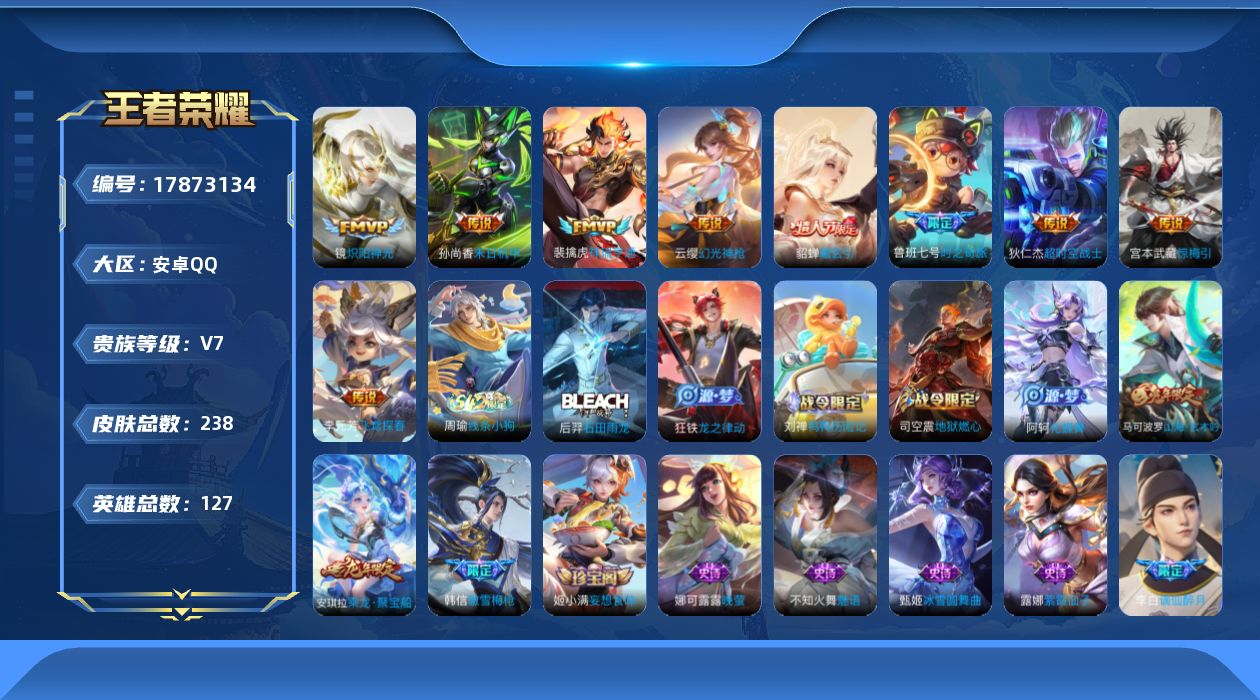 WZQM4250155王者荣耀账号详情图13 WZQM4250155王者荣耀账号详情图13