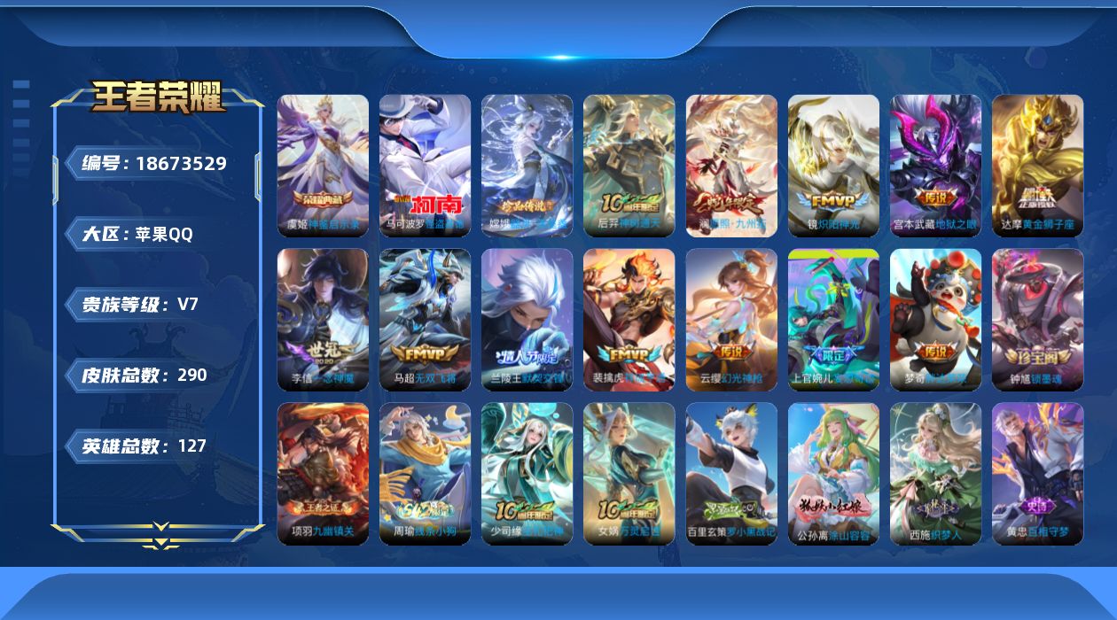 WZQM4307489王者荣耀账号详情图18