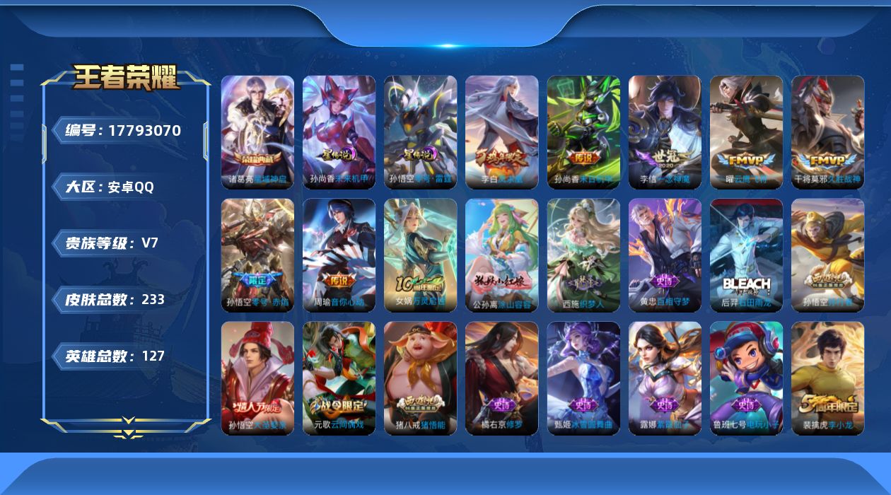 WZQM4242769王者荣耀账号详情图18 WZQM4242769王者荣耀账号详情图18