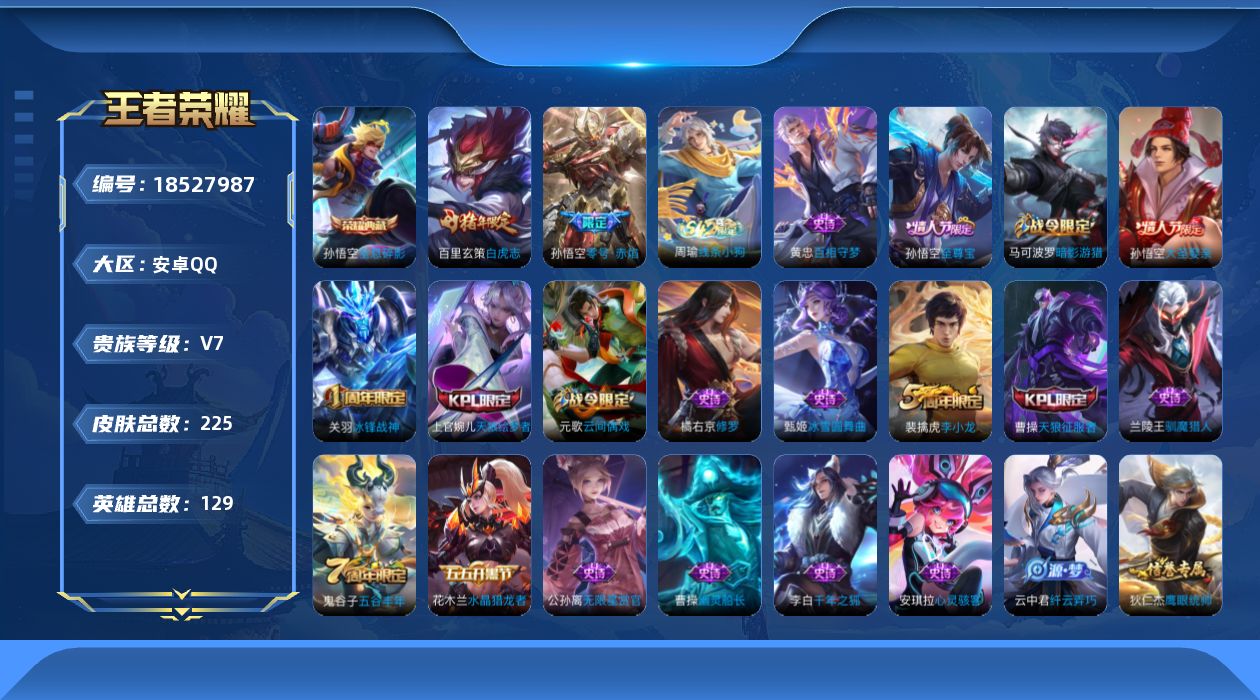 WZQM4305953王者荣耀账号详情图17