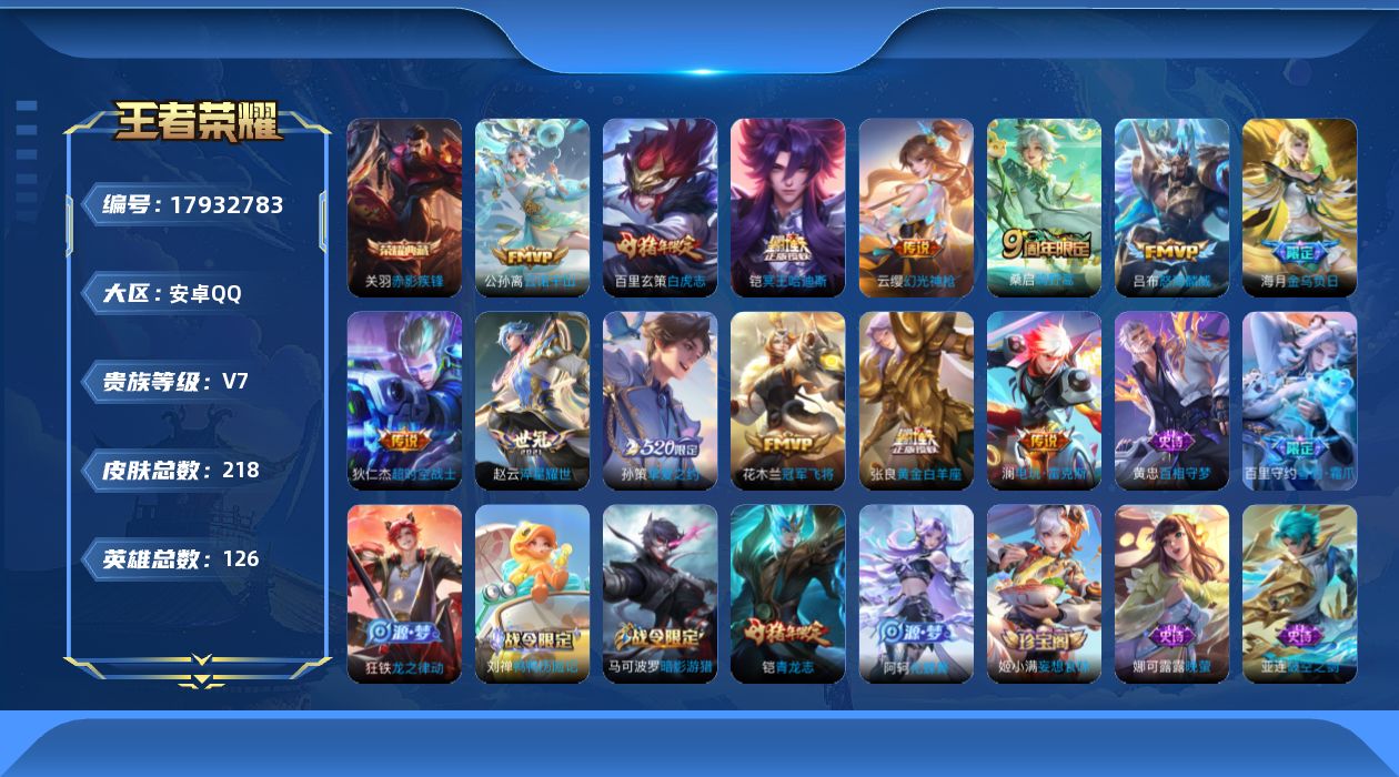 WZQM4254742王者荣耀账号详情图17 WZQM4254742王者荣耀账号详情图17