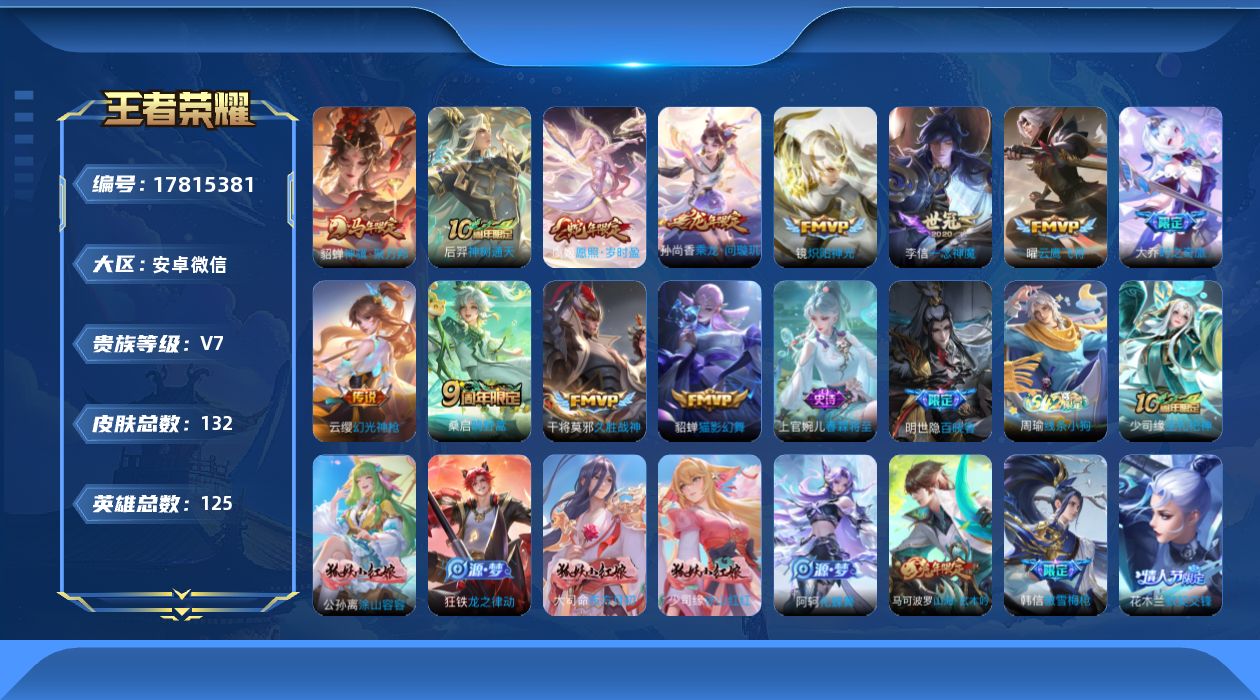 WZQM4244914王者荣耀账号详情图13