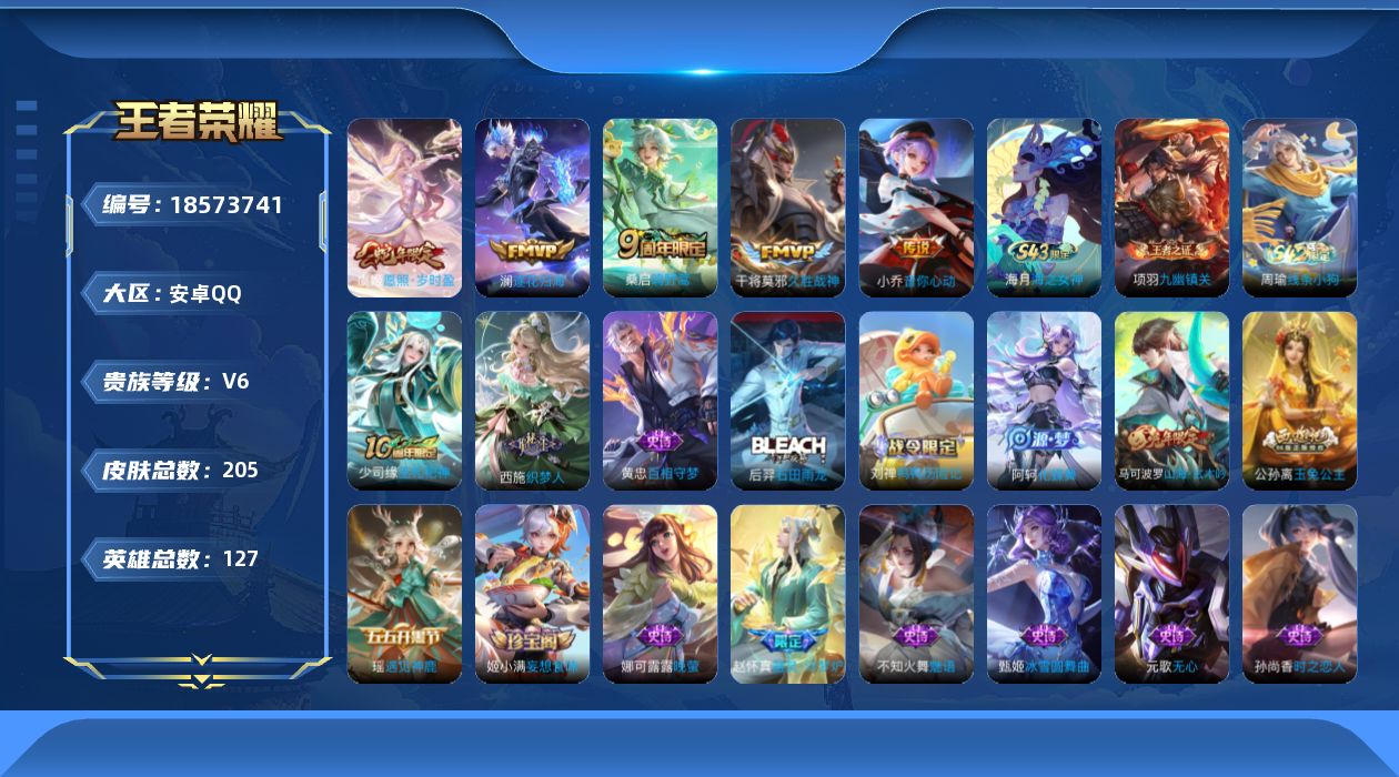 WZQM4295828王者荣耀账号详情图14