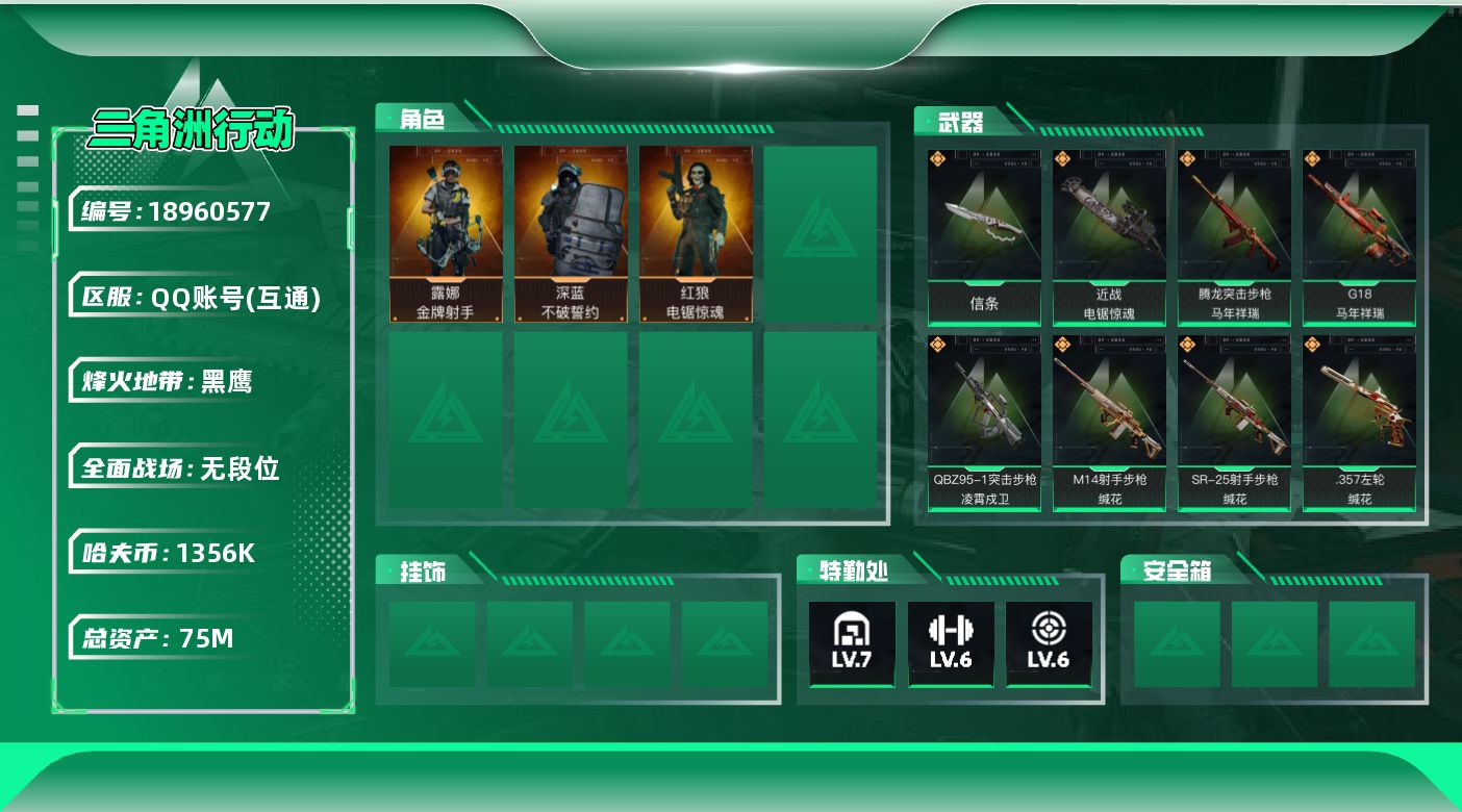 SJZQM4109926三角洲行动账号详情图12