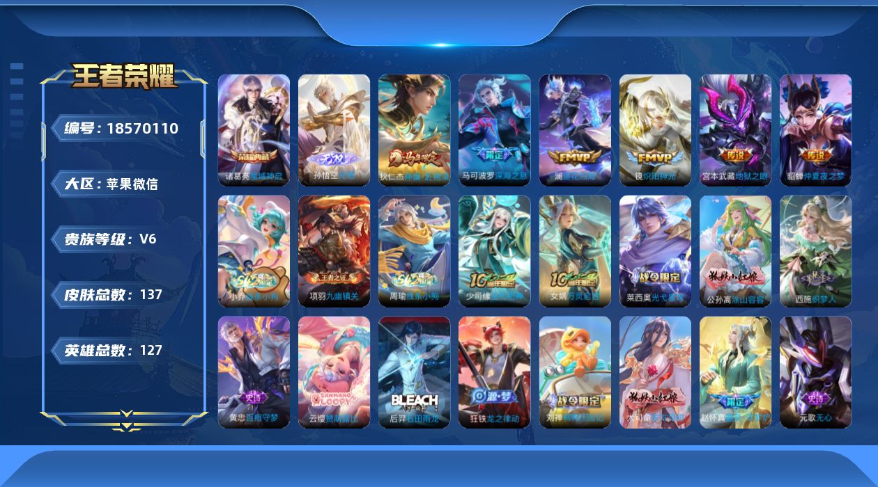 WZQM4295644王者荣耀账号详情图17