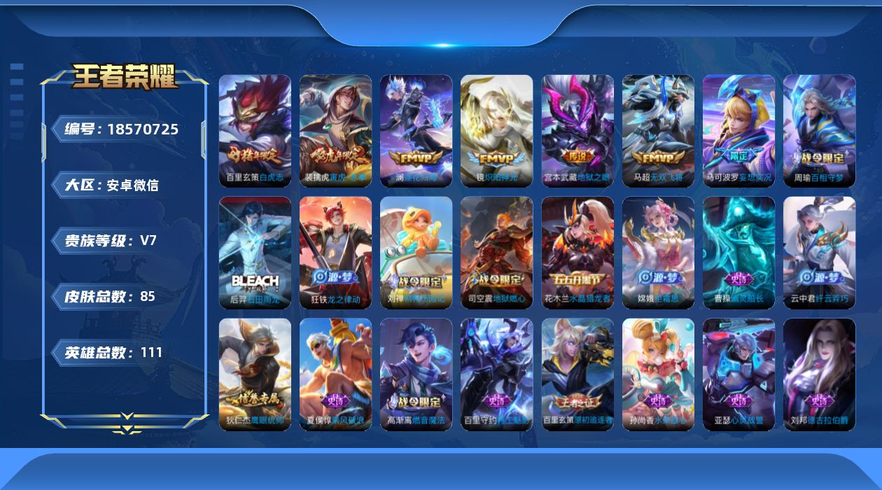 WZQM4295715王者荣耀账号详情图13