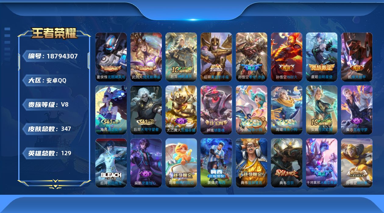 WZQM4313433王者荣耀账号详情图16