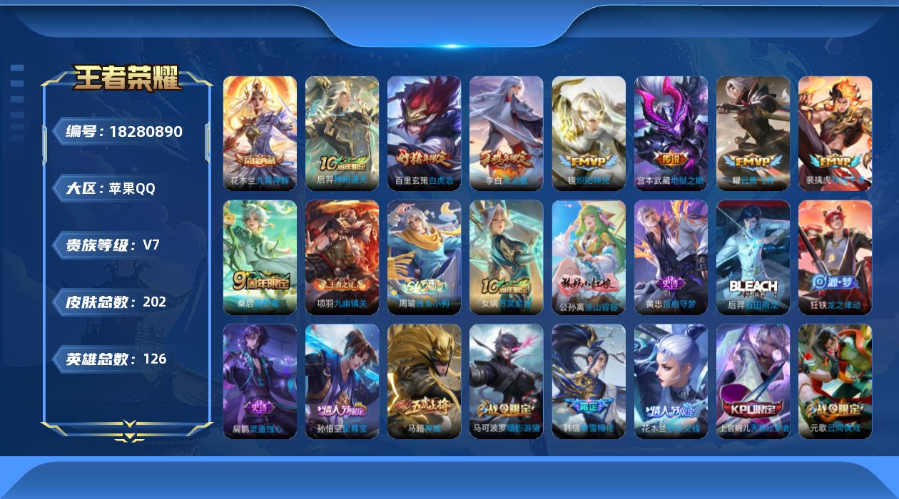 WZQM4289417王者荣耀账号详情图16