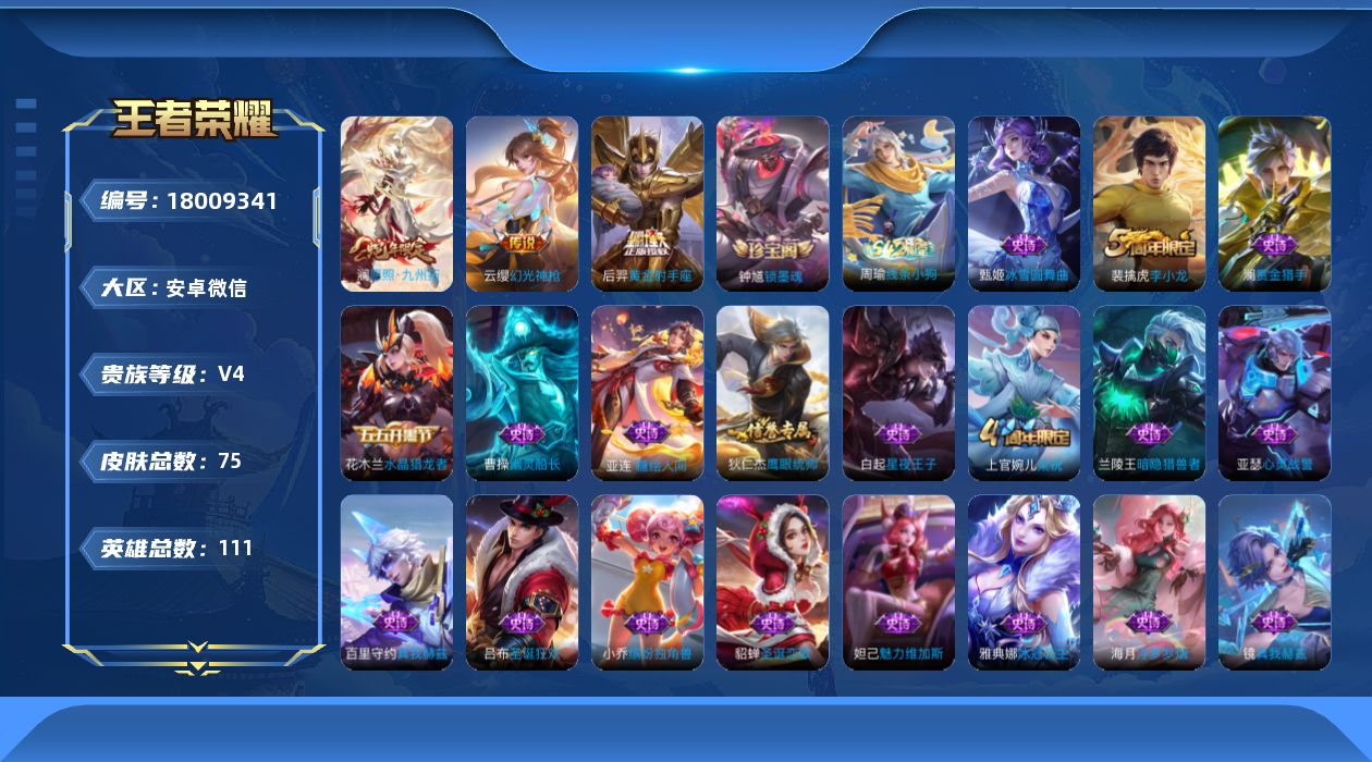 WZQM4260462王者荣耀账号详情图13 WZQM4260462王者荣耀账号详情图13