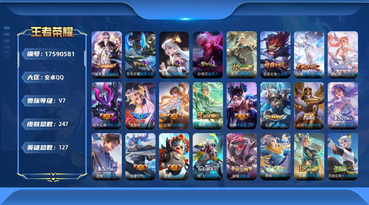 WZQM4228435王者荣耀账号详情图16