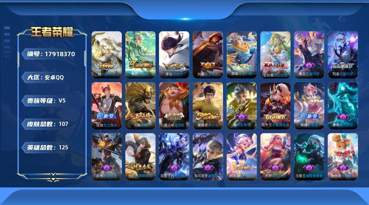 WZQM4253779王者荣耀账号详情图13