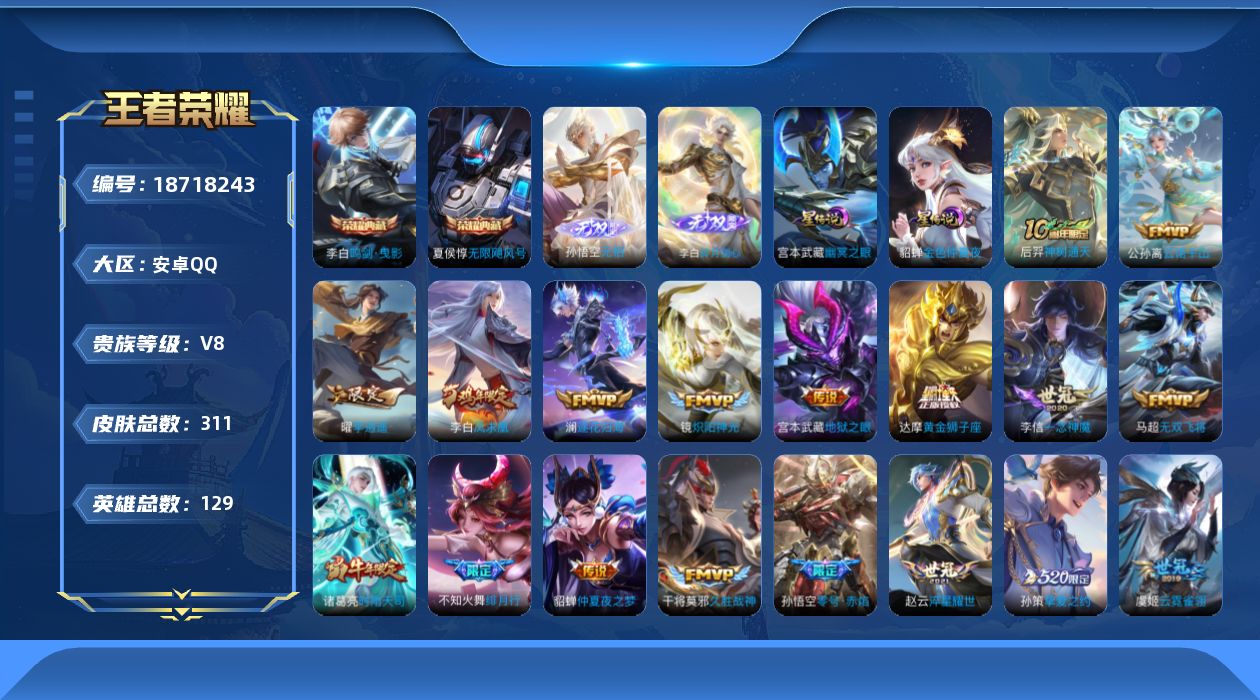 WZQM4307285王者荣耀账号详情图19