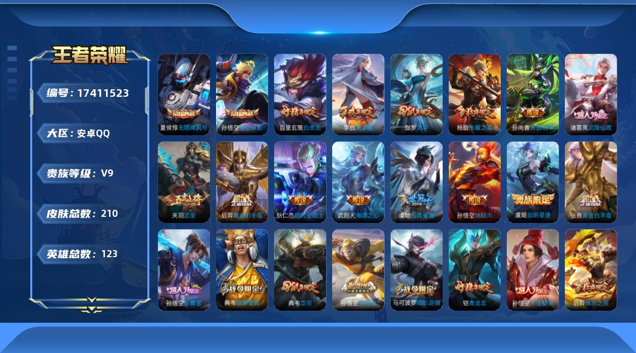 WZQM4209133王者荣耀账号详情图15