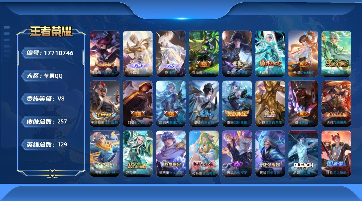 WZQM4235341王者荣耀账号详情图8