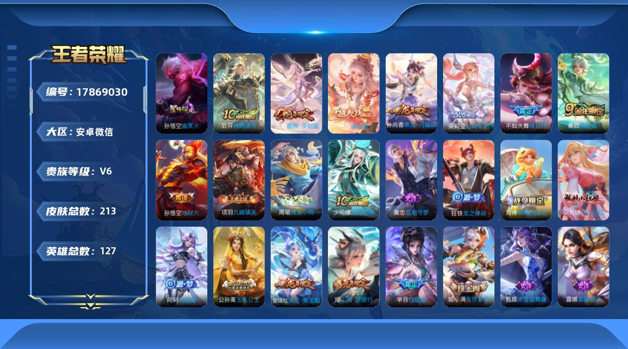 WZQM4249423王者荣耀账号详情图19