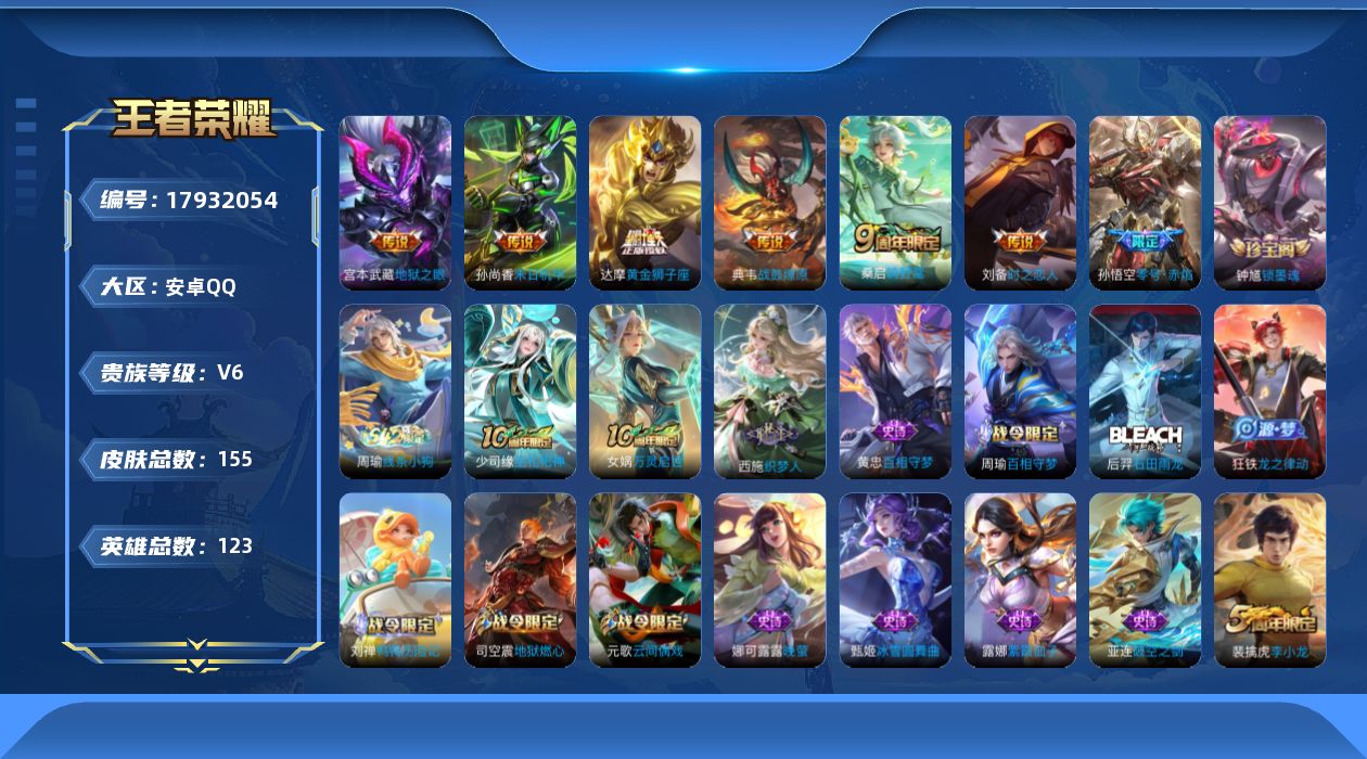 WZQM4254671王者荣耀账号详情图12