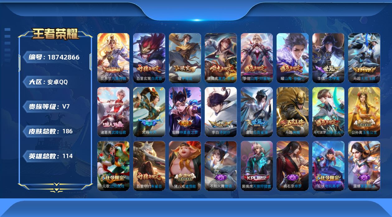 WZQM4312291王者荣耀账号详情图15